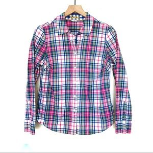 BODEN button down plaid top